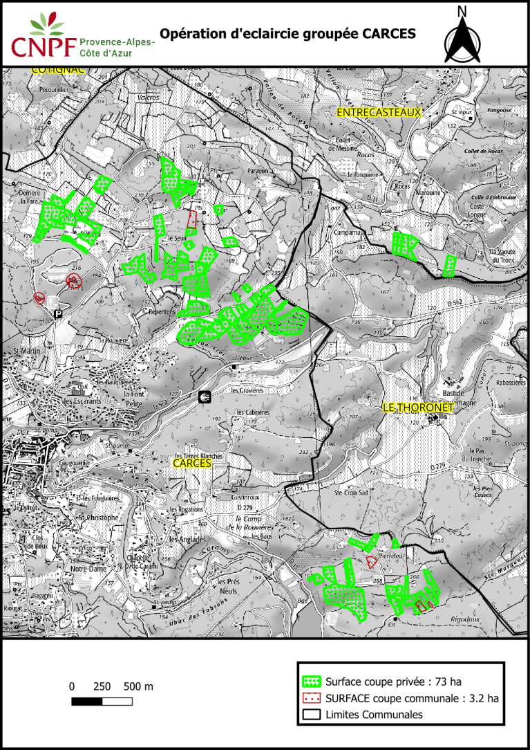 Cartographie de localisation du chantier – Guillaume Reyes © CNPF